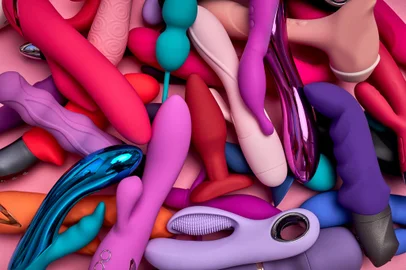 Dildo, vibrator, sex shop, toys for adults lie in heapvibrador, sex shop. Foto: Roman / stock.adobe.comFonte: 419309114<!-- NICAID(15101607) -->