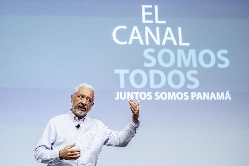 Panama's Canal Administrator Ricaurte Vasquez speaks during a press conference at the headquarters of the administration of the Panama Canal in Panama City on August 3, 2023. (Photo by Luis ACOSTA / AFP)<!-- NICAID(15501185) -->
