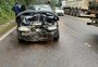 Engavetamento deixa motociclista ferido e provoca filas na RS-122, entre Caxias do Sul e Flores da Cunha