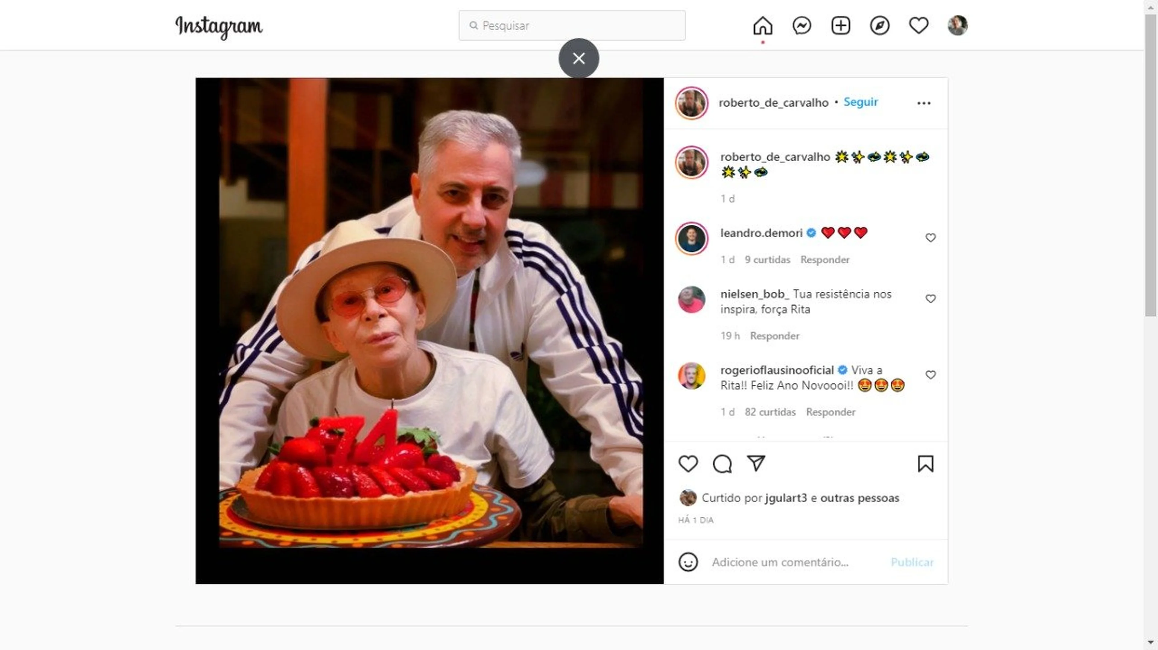 Roberto de Carvalho/Divulgação/Instagram