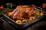 Christmas food, baked turkey. Preparing for a festive dinner. Merry christmas and happy new year concept.Peru de natal - Foto: top images/stock.adobe.comFonte: 645144226<!-- NICAID(15608222) -->