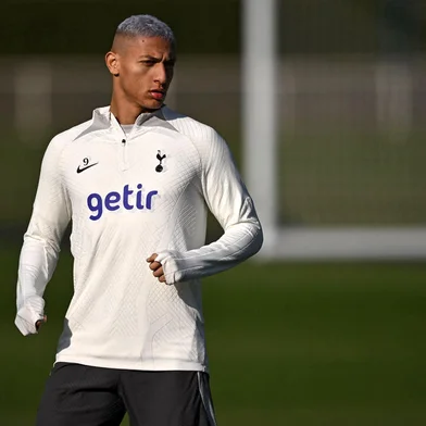 Tottenham Hotspur's Brazilian striker Richarlison takes part in a team training session at the Tottenham Hotspur Football Club Training Ground in north London on February 13, 2023, on the eve of their UEFA Champions League Round of 16, 1st leg, football match against AC Milan. (Photo by Ben Stansall / AFP)Editoria: SPOLocal: LondonIndexador: BEN STANSALLSecao: soccerFonte: AFPFotógrafo: STF<!-- NICAID(15348231) -->