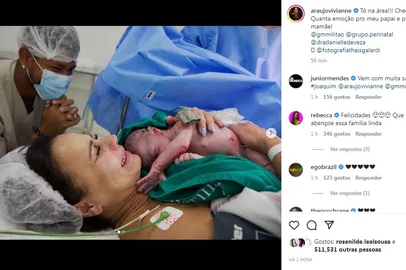 Vivianne Araujo dá à luz Joaquim