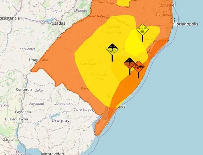Instituto Nacional de Meteorologia (Inmet) / Reprodução Instituto Nacional de Meteorologia (Inmet) / Reprodução