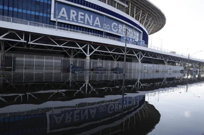 Porto Alegre, RS, Brasil, 18-05-2024: Áreas alagadas no entorno da Arena do Grêmio<!-- NICAID(15767419) -->