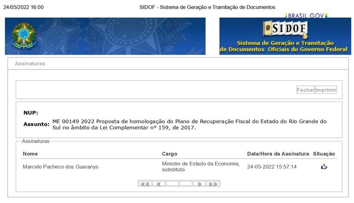 Reprodução / Ministério da Economia Reprodução / Ministério da Economia