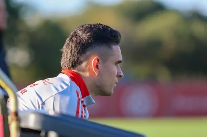 PORTO ALEGRE, RS, BRASIL, 31-08-2025: Treino do Inter no CT Parque Gigante. Na foto, Borré. (Foto: Ricardo Duarte/Inter/Divulgação)<!-- NICAID(16094960) -->