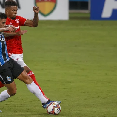 PORTO ALEGRE, RS, BRASIL - 03.04.2021 - Grêmio e Inter se enfrentam na Arena pela nona rodada do Campeonato Gaúcho. (Foto: Jefferson Botega/Agencia RBS)Indexador: Jeff Botega<!-- NICAID(14749781) -->