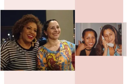 Pauta especial de Dia do Amigo da Revista Donna reúne histórias de amigas da vida toda. Na foto, Karine Alves da Rosa e Karla Patrícia da Silva Tarragô. Montagens para o ONLINE.<!-- NICAID(14835849) -->