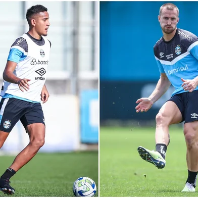 Gustavo Martins e Rodrigo Ely, zagueiros do Grêmio