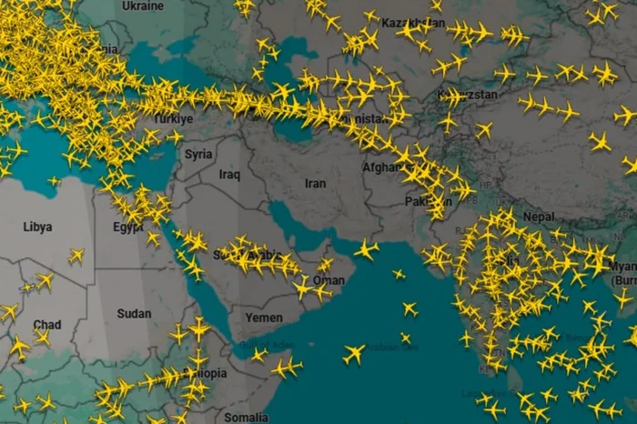 FlightRadar24 / Reprodução FlightRadar24 / Reprodução