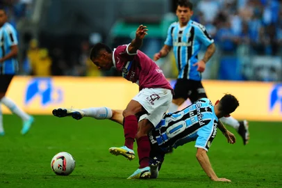 PORTO ALEGRE, RS, BRASIL, 08/04/2023. Grêmio x Caxias, segundo jogo da final do Campeonato Gaúcho (Gauchão 2023) e realizado na Arena do Grêmio. (Porthus Junior/Agência RBS)<!-- NICAID(15398065) -->