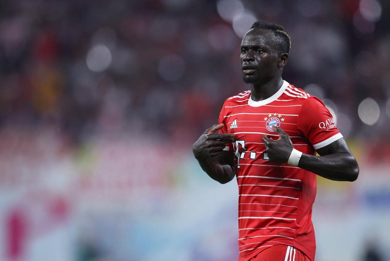 Bayern Munich's Senegalese forward Sadio Mane reacts during the German Supercup football match between RB Leipzig and FC Bayern Munich in Leipzig, on July 30, 2022. (Photo by Ronny Hartmann / AFP) / DFL REGULATIONS PROHIBIT ANY USE OF PHOTOGRAPHS AS IMAGE SEQUENCES AND/OR QUASI-VIDEOEditoria: SPOLocal: LeipzigIndexador: RONNY HARTMANNSecao: soccerFonte: AFPFotógrafo: STR<!-- NICAID(15167109) -->