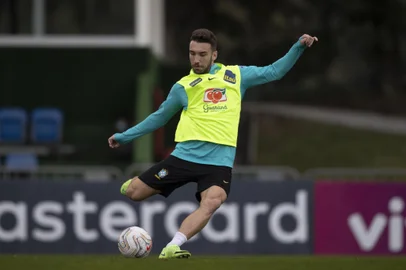 zagueiro , futebol , léo ortiz , ortiz , seleção, seleção brasileira, red bull, red bull bragantino, bragantinoIndexador: Lucas Figueiredo/CBF<!-- NICAID(15098408) -->