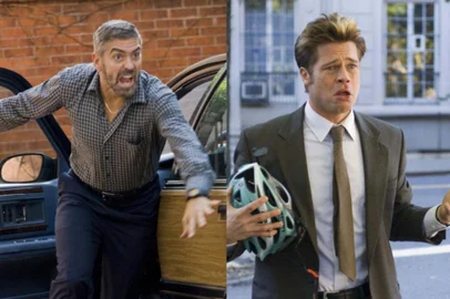 George Clooney e Brad Pitt<!-- NICAID(14902305) -->
