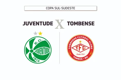 Arte do jogo Juventude x Tombense pela Copa Sul-Sudeste<!-- NICAID(16247256) -->