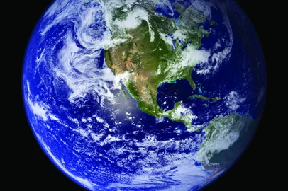 Nasa lança coleção de pôsteres do Sistema Solar. Earth Foto: NASA / Divulgação<!-- NICAID(15577686) -->