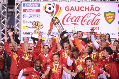 Ricardo Duarte / Agencia RBS Inter é o campeão do Gauchão 2011.Indexador: <!-- NICAID(7085964) -->