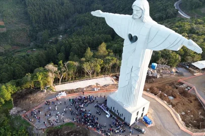 Missa junto ao Cristo Protetor de Encantado no dia 30 de julho de 2023.<!-- NICAID(15496115) -->