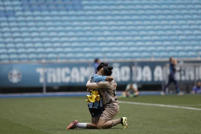PORTO ALEGRE, RS, BRASIL, 2025.11.23: Jogo decisivo do Gauchão Feminino 2025. Com uma vantagem de 3x0 do primeiro jogo, Grêmio recebe em casa o time do Juventude. (Foto: André Ávila/Agência RBS)<!-- NICAID(16172644) -->