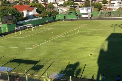 Estádio dos Eucaliptos, em Santa Cruz do Sul, onde Grêmio enfrenta o Avenida pelo Gauchão. 03/02/2024.