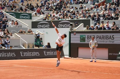 Cédric Lecocq / Divulgação/FFT Carlos Alcaraz, Juan Carlos Ferrero, tênis