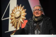 CAXIAS DO SUL, RS, BRASIL 21/08/2017 45º Festival de Cinema de Gramado. Homenageados da noite do dia 21. Os homenageados da noite, o cineasta Luiz Carlos Barreto. (Felipe Nyland/Agência RBS)<!-- NICAID(13103720) -->