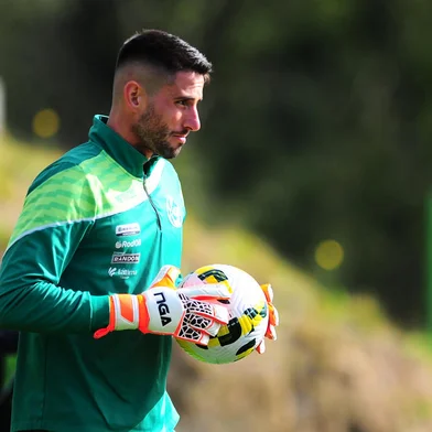 ExhibitionCAXIAS DO SUL, RS, BRASIL, 14/09/2022. Treino do Juventude no  Centro de Formação de Atletas e Cidadãos, o CFAC. O Juventude é o lanterna da série A do Campeonato Brasileiro. Na foto, goleiro Pegorari. (Porthus Junior/Agência RBS)<!-- NICAID(15206183) -->