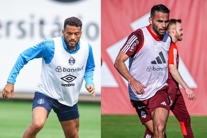 Montagem/Grêmio/Inter/ Divulgação / Lucas Uebel/Ricardo Duarte Montagem/Grêmio/Inter/ Divulgação / Lucas Uebel/Ricardo Duarte