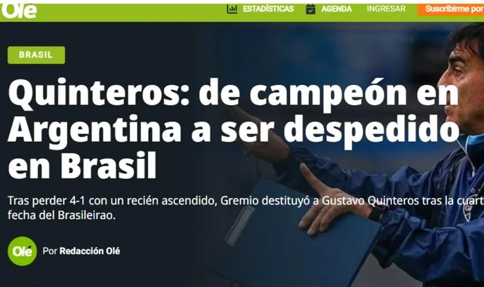 Olé / Reprodução Olé / Reprodução