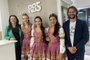Comitiva da 9ª Fest in Vêneto de Cotiporã visita o Grupo RBS. Na foto, da esquerda para direita: vice-prefeita, Lenita Zanovello Tomaz, princesa Daniele Gabriel, rainha Greici Colpo, princesa Camila Cendron Mercalli, e prefeito de Cotiporã, Ivelton Mateus Zardo<!-- NICAID(15412785) -->