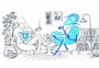 Celeste, a Ovelha Azul, é a mais nova personagem que ilustrará o Almanaque nos fins de semana