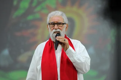 CAXIAS DO SUL, RS, BRASIL, 12/04/2022 - Teólogo Leonardo Boff palestrou em Caxias do Sul, na Escola São José. (Marcelo Casagrande/Agência RBS)<!-- NICAID(15067096) -->