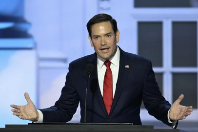 (FILES) US Senator Marco Rubio, Republican of Florida, speaks during the second day of the 2024 Republican National Convention at the Fiserv Forum in Milwaukee, Wisconsin, July 16, 2024. President-elect Trump is expected to name Rubio as secretary of state, The New York Times reported late on November 11, 2024. It quoted three people as saying that the decision is not final, but that Trump appears to have settled on Rubio, a loyalist whom Trump passed over as his vice presidential running mate. (Photo by ANDREW CABALLERO-REYNOLDS / AFP)<!-- NICAID(15911998) -->