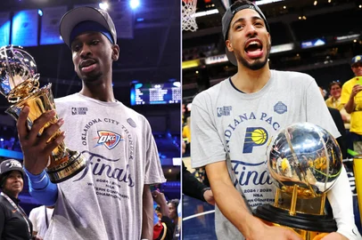 Shai Gilgeous-Alexander e Tyrese Haliburton<!-- NICAID(16050681) -->
