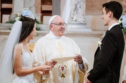 Casamento da brasileira de Cruzeiro, em São Paulo, Letícia Schaefer e o suíço Luca Schaefer<!-- NICAID(16026701) -->