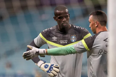 Porto Alegre, RS, Brasil, 06/02/2024 - Grêmio vs Novo Hamburgo, na Arena, pelo Gauchão 2024 - Marchesín, Caíque. Foto: Camila Hermes/Agência RBS<!-- NICAID(15671719) -->