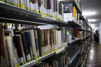 PORTO ALEGRE, RS, BRASIL, 10.08.2023: Acervo da Biblioteca Pública do Estado disponível pra empréstimo. Foto: Camila Hermes/Agencia RBS<!-- NICAID(15508491) -->