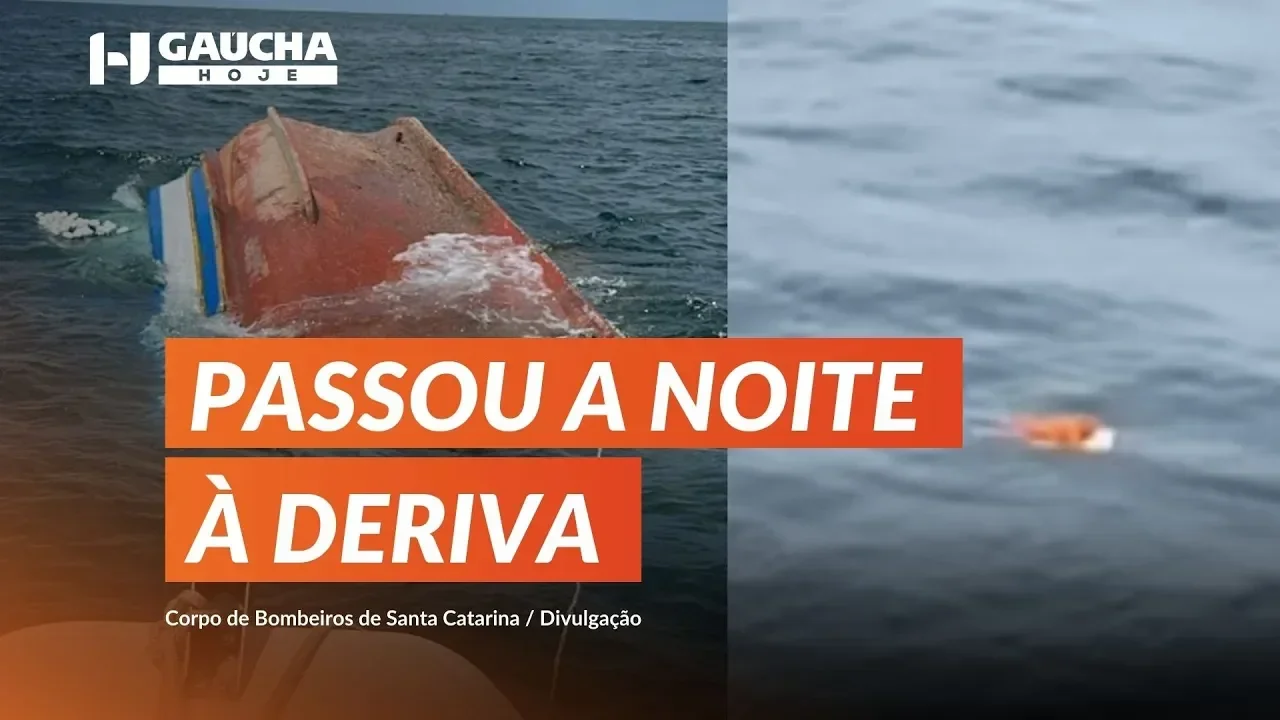Sobrevivente de naufr&aacute;gio &eacute; encontrado agarrado em geladeira &agrave; deriva em SC