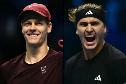 Jannik Sinner x Alexander Zverev pelo ATP Finals<!-- NICAID(16165546) -->