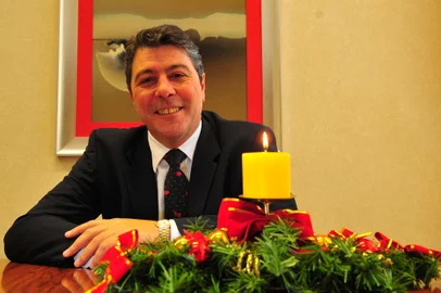 Fernando Lemos, presidente do Banrisul, no seu gabinete, na sede do banco.<!-- NICAID(2746743) -->