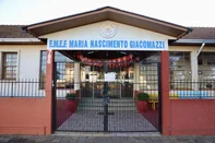 ESTAÇÃO, RS, BRASIL, 09-07-2025: Ataque a faca em escola municipal deixa uma criança morta e outras três pessoas feridas na manhã desta terça-feira (8), em Estação, no norte do Rio Grande do Sul. O crime ocorreu por volta das 10h na Escola Maria Nascimento Giacomazzi, no centro da cidade. Foto: Jefferson Botega/Agência RBSIndexador: jeff botega<!-- NICAID(16076355) -->