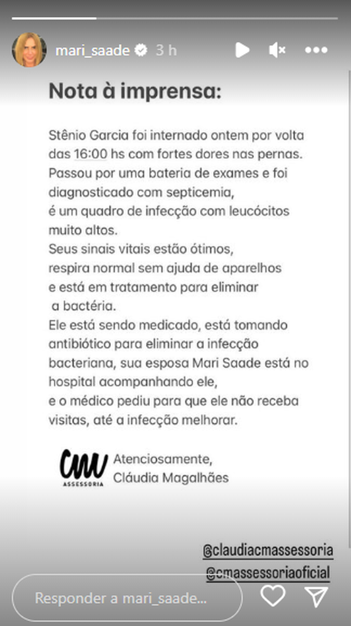 Instagram @mari_saade / Reprodução Instagram @mari_saade / Reprodução