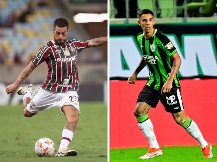 Montagem Lucas Merçon / Fluminense e Mourão Panda / América