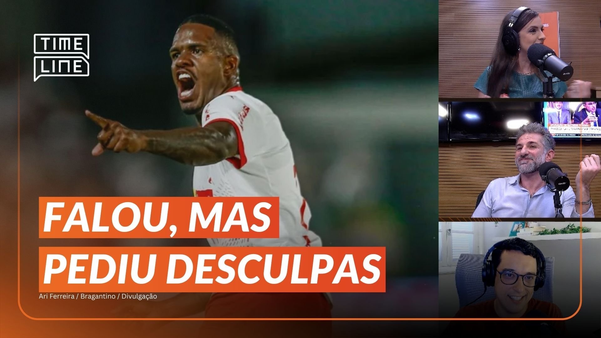 Gustavo Marques, jogador do Bragantino, diz que "n&atilde;o pode botar mulher para apitar"