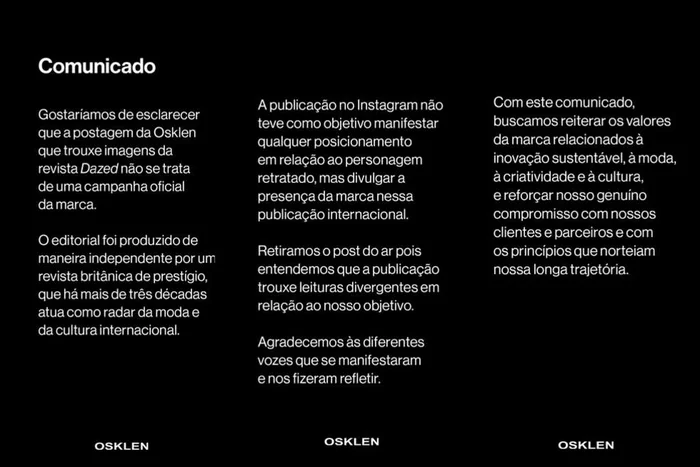 Instagram / @osklen / Reprodução