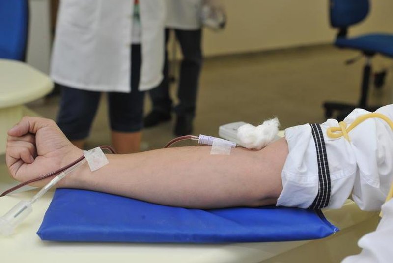 Professores do colégio Fátima  realizam doação de sangue no Hemocentro