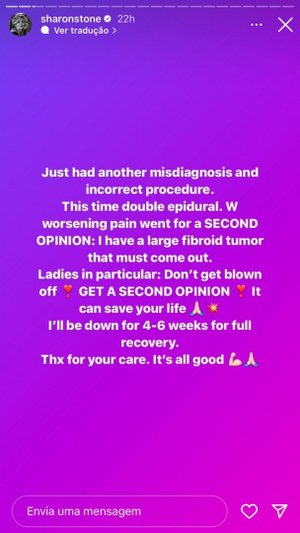Instagram@sharonstone / Reprodução