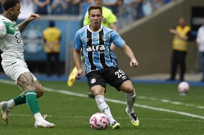Porto Alegre, RS, Brasil - Grêmio e Juventude se enfrentam em partida válida pelo Campeonato Brasileiro Série A 2025.Indexador: jeff botega<!-- NICAID(16154338) -->