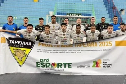 Time do Tapejara Futsal em 2026 na Taça Farroupilha, região Norte.